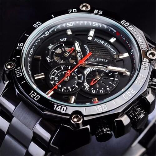 Luxury Designer Sport Mens Watches Stainless Steel Band Mechanical Wristwatch Luminous Automatic Watch Men Relojes Para Hombre