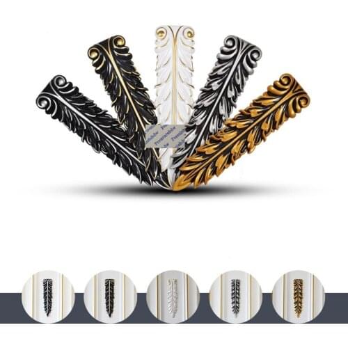 2Pcs/Lot Resin Retro European Furniture Door Decorative Onlay Applique Hand Painted Gold Silver White Black