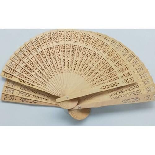 Engraved Wood Folding Hand Fan Wooden Fold Fans Wedding Party Gift Home Decor Children Princess Lady Show Performance Tools