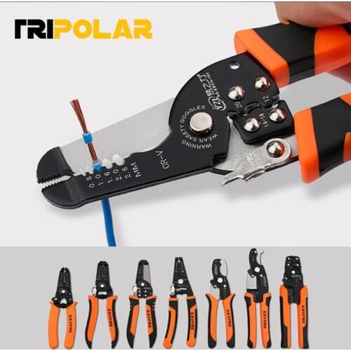 Electrician Wire Stripper Multi Tool Pliers Cable Cutter Wire Stripping Crimping Tools,Oblique crimping pliers