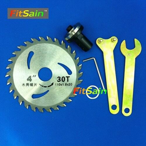 FitSain--4" 110mm Electric saw blade wood cutter cutting disc Used for motor shaft 5mm/6mm/8mm/10mm/12mm for Adapter coupling