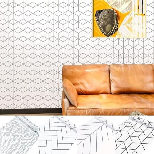 Geometric Hexagon Wallpaper Peel And Stick Wallpapers Removable Self Adhesive Wallpaper Vinyl Paper For Bedroom Home Decoration