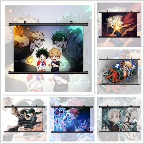 WTQ Canvas Painting Boku No Hero Academia Midoriya Bakugou Todoroki Anime Posters Wall Art Picture Room Decor Home Decor