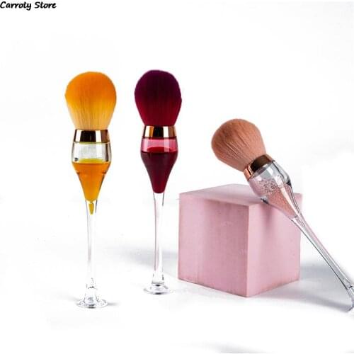 Creative Fluffy Powder Blush Makeup Brushes Crafts Level Red Wine Glass Cosmetic Beauty Tools Make up Drawing Painting Brush