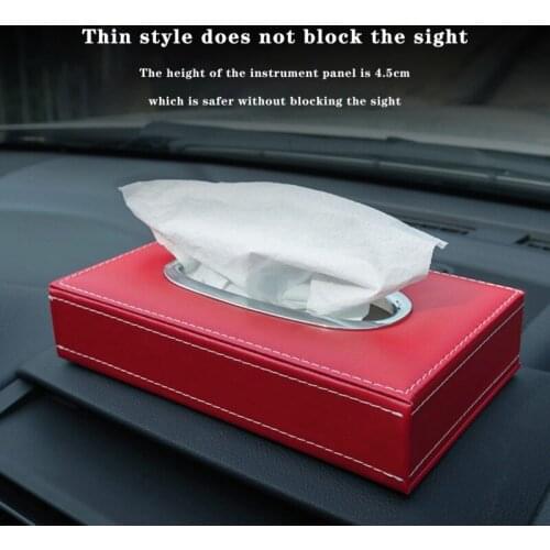 Automobiles Seat Tissue Box Vehicle Multifunctional Tissue Box Solid And Wear-Resistant Vehicle Interior Decoration Supplies