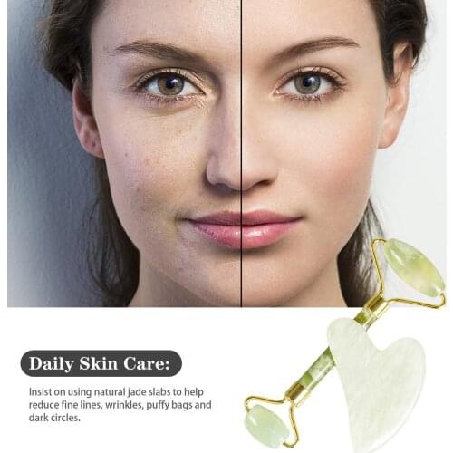 Massager For Face Body Gua Sha Jade Stone Face Care Roller Facial Massager Beauty Health Appliances Skin Care Tools Jade Roller