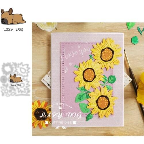 Sunflower Metal Cutting Dies Scrapbooking Stencil DIY Mold Knife Craft Embossing Die Cuts Card Making New Dies For 2021