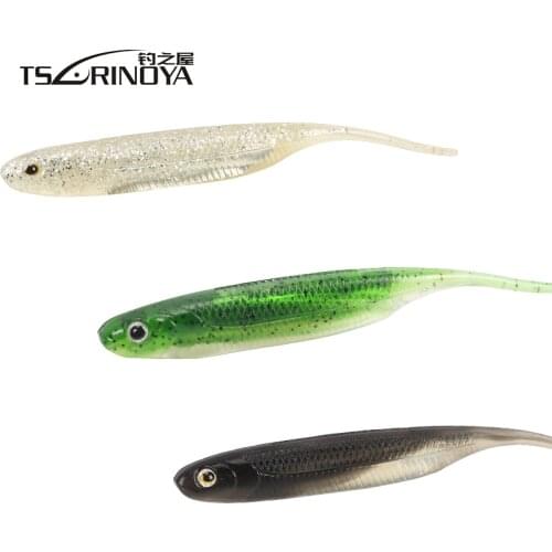 TSURINOYA 6pcs Soft Bait 100mm6.2g Needle Tail Fishing Lure Silicone Bait Leurre Peche Isca Artificias Para Pesca Fishing Tackle
