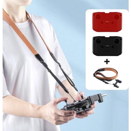 SUNNYLIFE Soft Silicone Case Cover Skin Sleeve Protector Adjustable Neck Strap Lanyard for DJI Mavic Air2 2S Mini2 Accessories