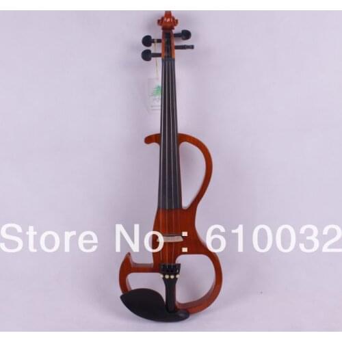 New orange 16'' Electric Viola Silent Solid Wood Body Powerful Sound Case Bow