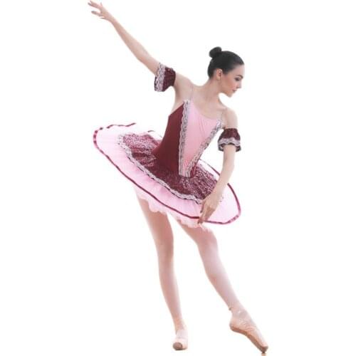 BLL054 Burgundy Pre-professional ballet tutu women and Girl Stage ballet costumes tutu ballerina tutu