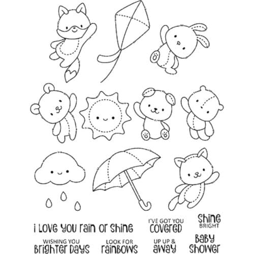 Under My Umbrella Transparent Clear Silicone Stamp/Seal for DIY scrapbooking/photo album Decorative clear stamp A2277