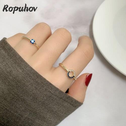 Ropuhov 2021 New 925 Silver Needle Korean Fashion Character Jewelry Personality Couples Single Ring Trend Jewelry Wholesale