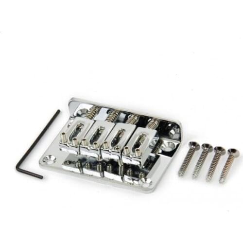 Silver Four String Bass Ukulele Bridge