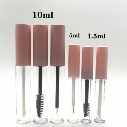 1.5ml-10ml Lip Gloss Wand Tubes DIY Eyeliner Mascara Lipstick Tubes Empty 3 Styles Refillable Sample Bottle Cosmetic Container