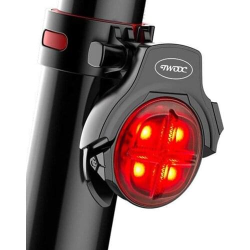 Smart Bike Tail Light led Rear Smart 160mAh USB Rechargeable Taillight Safety Intelligent Induction Brake Induction Light