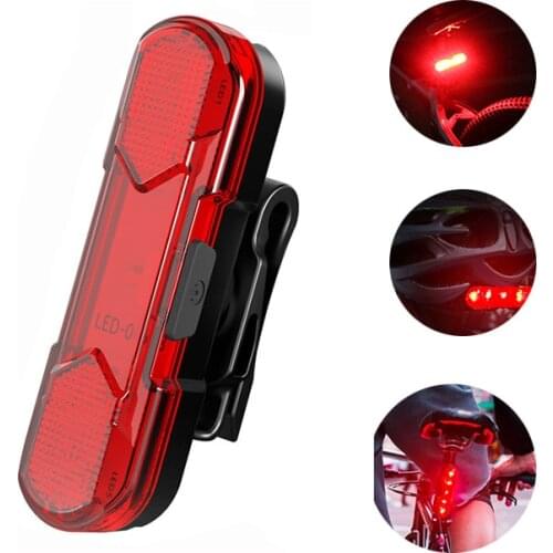 USB Rechargable LED Bike Rear Lamp Safety Warning Saddle MTB Bicycle Taillight Night Riding Back Torch