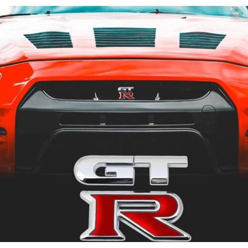 1 Pcs 3D Metal Front Grille Logo Car Trunk Badge Stickers Emblem Decoration Accessories For Nissan GTR Car Styling