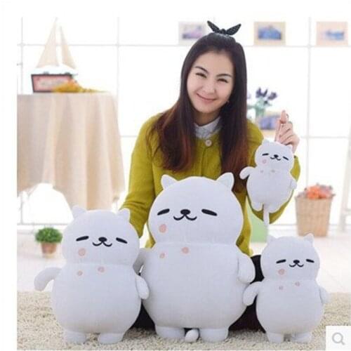 1pcs Japan White Neko Atsume Cat Plush Toy Game Backyard Cat Meow Darake Zukan Stuffed Doll Cosplay Prop Kids Christmas Gifts