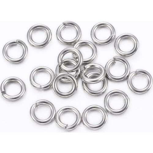 1000pcs 304 Stainless Steel Open Jump Rings 4mm 5mm 6mm 8mm Split Rings for Jewelry Making