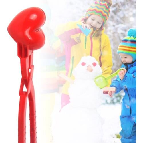 3/5pcs Lovely Heart Snowball Clip Maker Clip Children Outdoor Winter Snow Sand Mold Tool Creative Outdoor Fun Sports