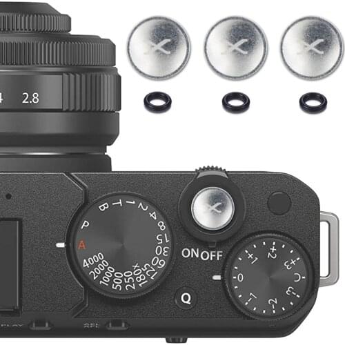 3 x Silvery Metal Shutter Release Button for Fuji XT4 XT3/2 XT30 XT20 X100V X100S X100T X100F XE4 XE3 Xpro3 Xpro2 X70 and More