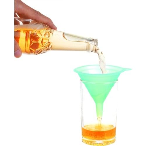 5pcs/set Food-grade Material Kitchen Mini Funnel Pinkycolor Translucent Bar Wine Flask Funnels
