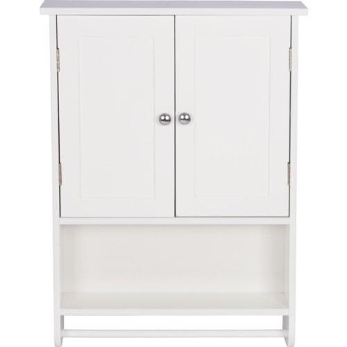 White MDF Bathroom Cabinet Wall Mounted Bathroom Toilet Furniture Kitchen Cabinet Medicine Cupboard Shelf Cosmetic Storage