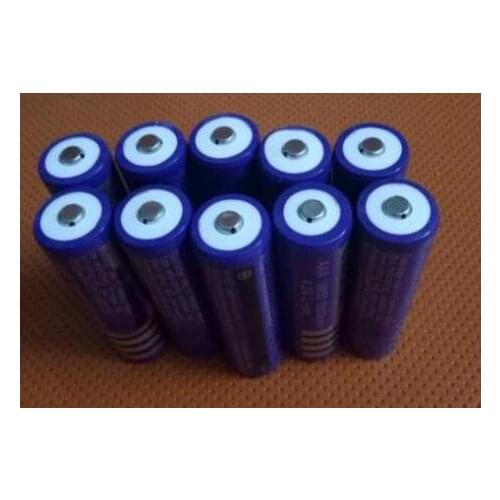 Free ship 10pcs/lot 18650 3.7v li-ion rechargeable battery 4.2V batteries