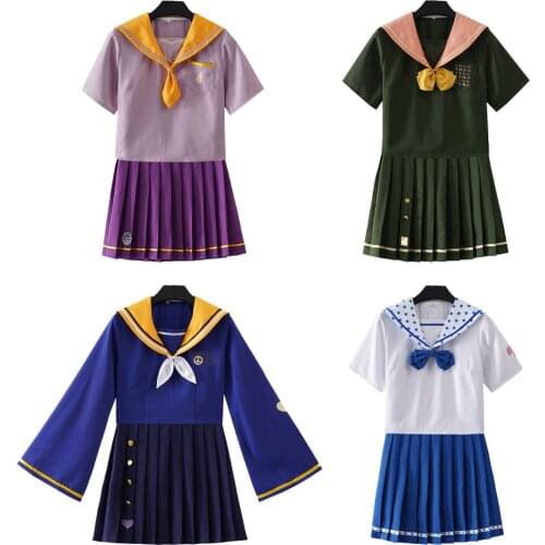 Brdwn JoJos Bizarre Adventure Girls Higashikata Kakyoin Noriaki Giorno Johnny Cosplay Custome JK School Uniform Sailor Suit