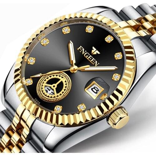 Relogio Masculino 2021 Mens Luxury Gold Waterproof Watches Male Fashion Casual Complete Calendar Quartz Wrist Watch Sports Clock