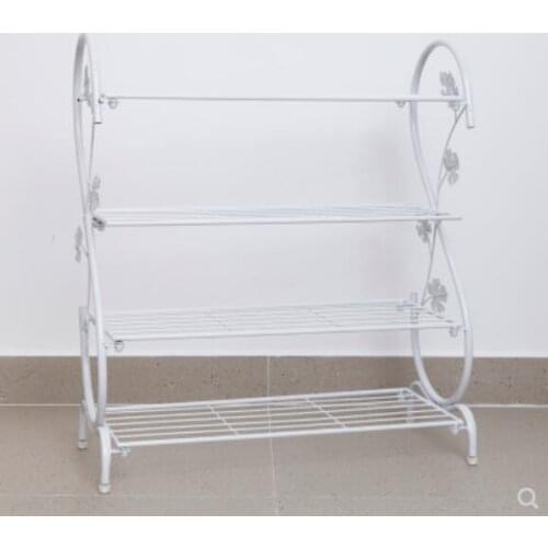 Four-layer Metal Retro Shoe rack shoe shelf Living Room Storage Shelf Storage Holder