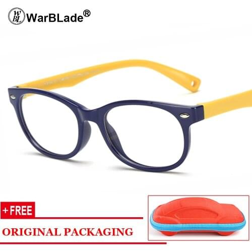 WarBLade Brand Child Glasses Frame With Lanyard TR90 Flexible Safe Eyewear Myopia Prescription Optical Frames Eyeglasses S8144