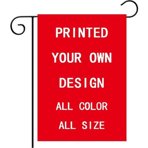 Xvggdg Custom Logo Design White Polyester Blank 1X1.5FT Garden Flags For Outdoor Festival Decoration