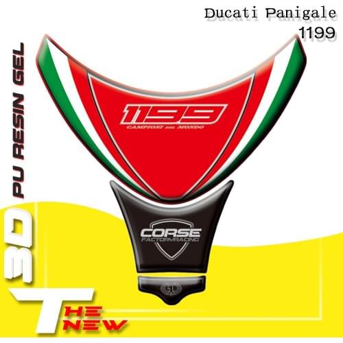 For Ducati Panigale 1199 2012 2013 2014 2015 Motorcycle Tank Sticker Decals 3D Tank Pad Fish Bone Sticker Tank Pad Protector