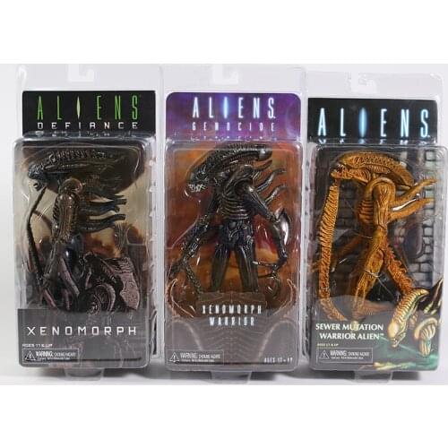 NECA Aliens Defiance Xenomorph Warrior Sewer Mutation Warrior Alien 7" Action Figure Collection