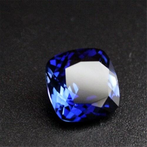 Joanlyn High Quality Sapphire Square Faceted Gemstone Cushion Cut Sapphire Gem Multiple Sizes to Choose C77S