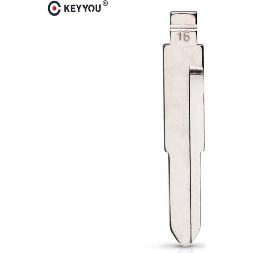 KEYYOU Metal Blank Uncut Flip KD Remote Key Blade Type #16 for Mitsubishi for Suzuki Alto Car Key Replacement