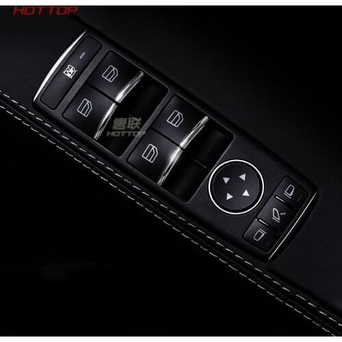 Car Window Control Switch Buttons Sequin Decoration Cover Car Styling Modification for Tesla Model S Model X 7pcs