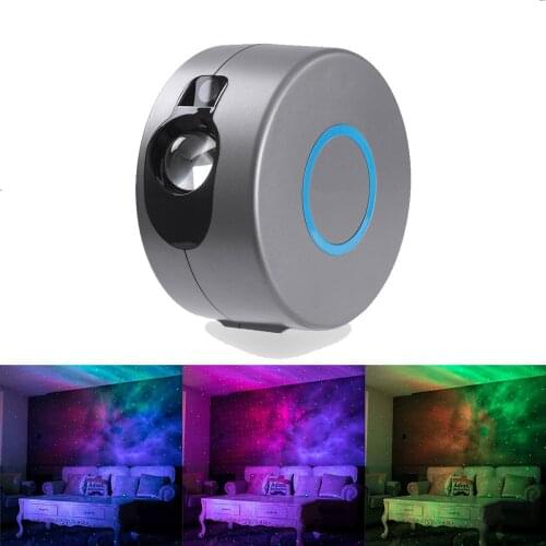 Laser Galaxy Starry Sky Projector Rotating Water Waving Night Light Led Colorful Nebula Cloud Lamp Atmospher Bedroom Beside Lamp