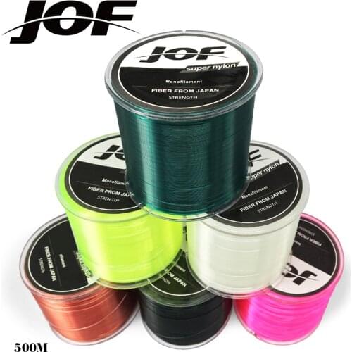 JOF Brand fishing line Super Strong Japan Monofilament Nylon 500m diawa Fishing Line 5 LB-30 LB