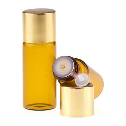 5ml Mini Amber Glass Bottle with Cap Empty Protable Sample Vial Essential Oil Bottle Fast Shipping