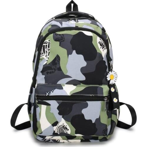 Fashion Mens Backpack Trendy Nylon Camouflage School Bag For Boys Girls Large-capacity Student Shoulder Travel Bags Scoolbags