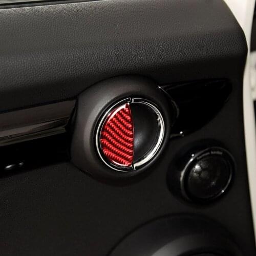 2Pcs Genuine Carbon Fiber Car Door Handle Bar Cover Trim Sticker Fit BMW MINI R55/R56/R60/R61 clubman countryman F55 F54 F60