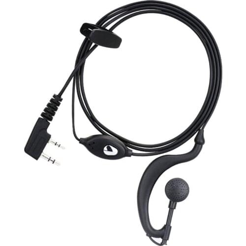 NEW 2 Pin PTT MIC Headset Covert Acoustic Tube In-ear Earpiece For Baofeng BF-888S 992 Walkie-Talkie Earbud Interphone Headphone