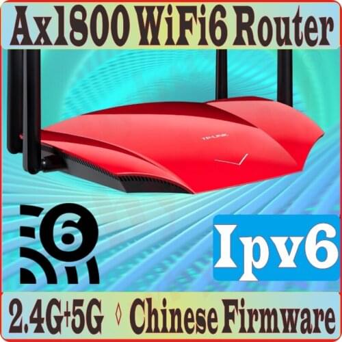 Chin-Firmware,IPv6 Wi-Fi6 802.11AX, 4 Antennas WiFi6 Wireless Router 2 bands 2.4GHz 574M + 5GHz 1201M, 4 Gigabit ports Wi-Fi 6