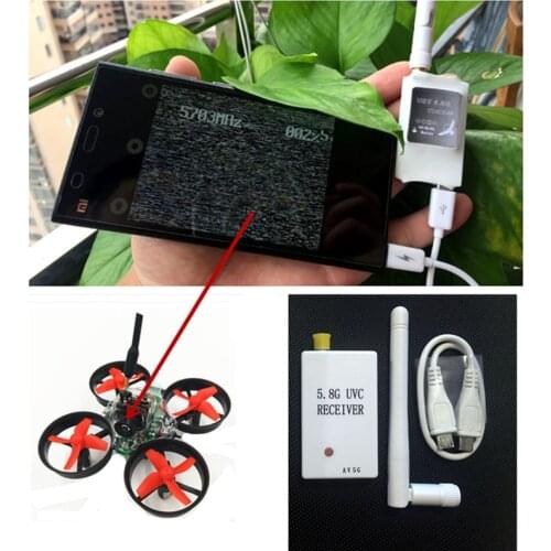 5.8GHz FPV Receiver UVC Video Downlink For OTG VR Android for RC FPV Drone Glasses