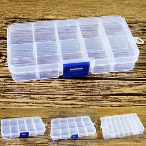 Large Capacity Transparent Plastic Jewelry Beads Pills Nail Tips Storage Box Case Container Organizer Container Home Supplies