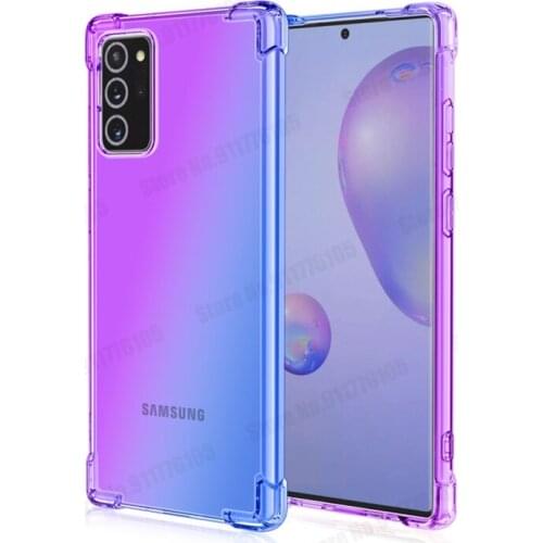 Airbag Shockproof Phone Case For Samsung Galaxy S20 S21 UItra A22 A52 A32 A72 M62 M51 M31S Gradient Transparent TPU Case Cover