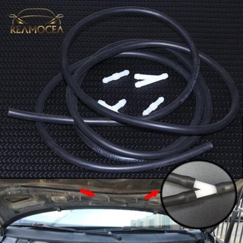 Reamocea 5Pcs/Set Universal Car DIY Car Wiper Windshield Washer Spray Nozzle Hose Pipe 2m With 4Pcs White Connectors Accessories